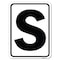 Signmission Sign with Letter S Heavy-Gauge Aluminum Rust Proof Parking Sign A-1824-22928 - alternate 1